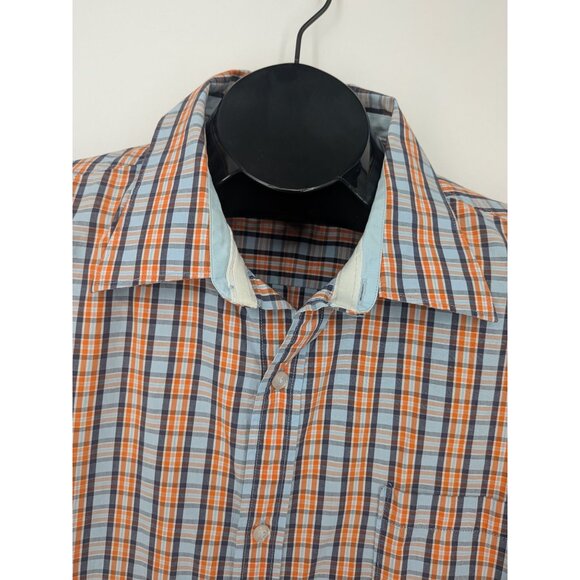 Vintage Rocawear Button Up Shirt Men Size 3XL Plaid Hip Hop Streetwear Y2K Logo - Picture 8 of 13